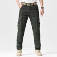 thumbnail image 2 of JHLZHS Khaki Pants Mens Stretch Joggers Men's Overalls Pants Pants Outdoor Elastic Loose Soft Pants Spring and Autumn Pants Compression Pants Men Football Navy Blue, 2 of 9