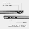 thumbnail image 6 of Dell Inspiron 14 Laptop, 14" FHD+ Display, 8-Core Snapdragon X Plus, Qualcomm Adreno Graphics, 32GB LPDDR5X RAM, 2TB PCIe SSD, Wifi7, Copilot+ PC, Windows 11 Pro, 6 of 7
