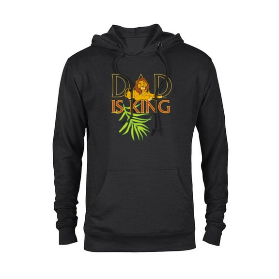 Disney The Lion King Dad is King Mufasa & Simba Father’s Day - Pullover Hoodie for Adults - Customized-Black