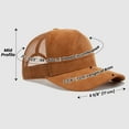 thumbnail image 2 of TOPTIE Suede Mesh Baseball Cap, Breathable Snapback Trucker Cap, 5-Panel Unisex Adjustable Sports Hat for Outdoor - Grey, 2 of 6