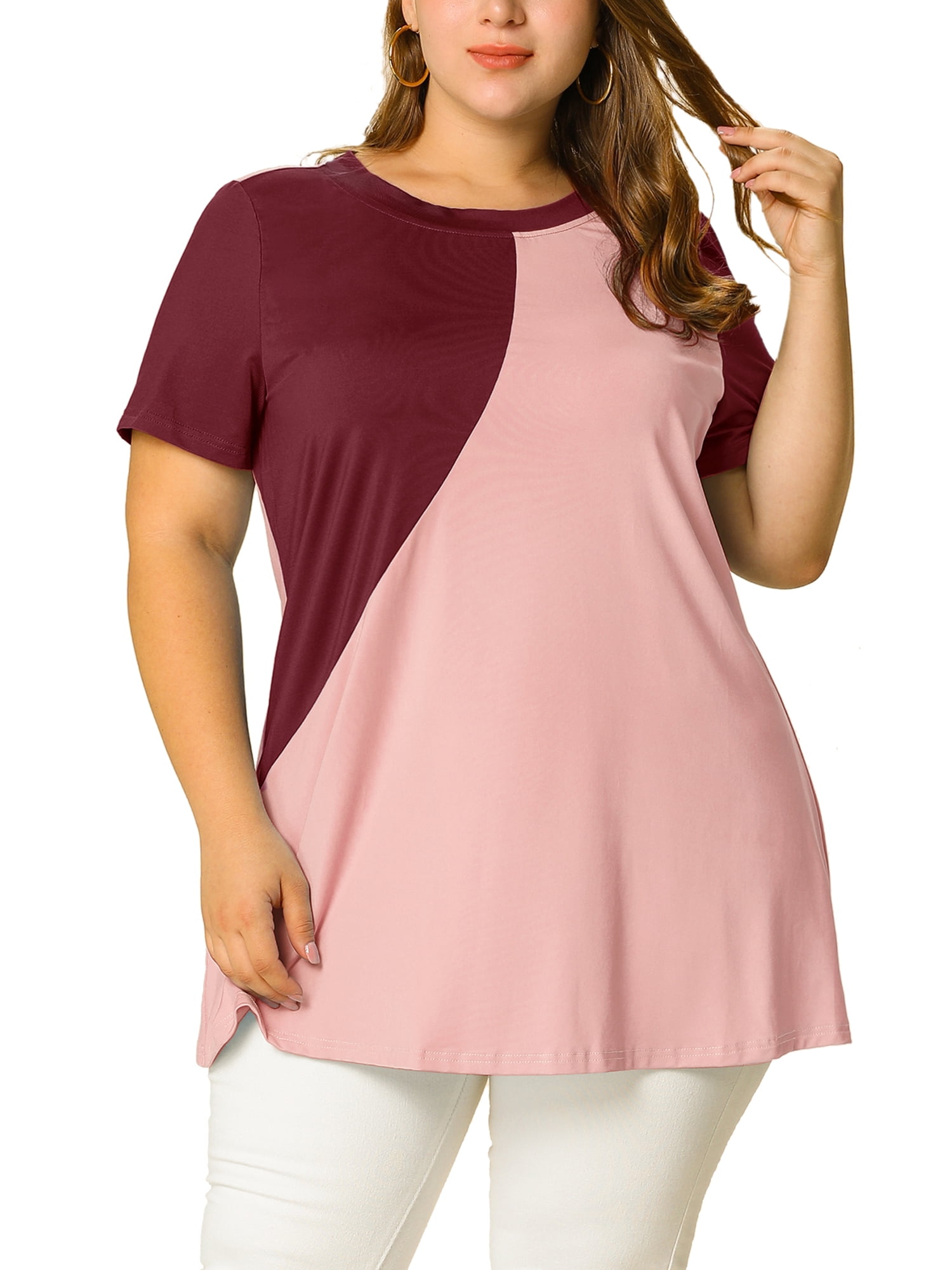 Women Pullover Short Sleeve Tunics Shirt Solid Color Ruched Irregular T-Shirt Tops Scoop Neck Sweetheart Top