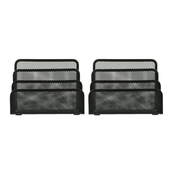 2Pcs Office File Storage Shelves File Holders Desktop File Storage Racks Iron File Holders