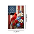 thumbnail image 4 of Welcome American Flag Cardinal And Flowers Garden Flag For Home Outdoor Garden Yard Decor 12x18 Inch, 4 of 5