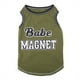 thumbnail image 1 of Ropa de algodón suave para mascotas, chaleco de verano para perros y cachorros, ropa de moda (verde militar M), 1 of 9