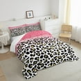 thumbnail image 3 of Feelyou Modern Cheetah Print Queen Comforter Set, Fashion Glitter Bedding Sets, Simple Abstract Polkadots Bedding Comforter Set, Luxury Bedroom Decor, 3 Pieces, 3 of 8