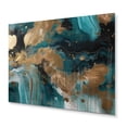 thumbnail image 2 of Designart "Mysterious Marble Green and Gold I" Abstract Marble Metal Art Living Room, 2 of 4