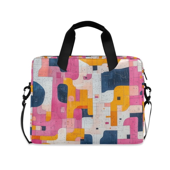 FORMRS 16" Laptop Bag Carrying Sleeve Case with Handle Travel Shoulder Briefcase, Art Geometric