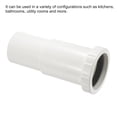 thumbnail image 5 of Tubo de extensión Uxcell de 110 mm/4.33" para desagüe, conector de PVC para cocina, blanco, 5 of 5