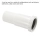 thumbnail image 5 of Tubo de extensión Uxcell de 110 mm/4.33" para desagüe, conector de PVC para cocina, blanco, 5 of 5