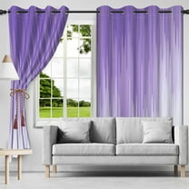 AOFOTO Purple Blackout Curtains Grommet Window Drapes for Living Room Bedroom ,2 Panels of 52''W x 108''L