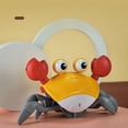 thumbnail image 2 of Cangrejo Rastrero LED Tummy Time Cangrejo gateando Evitar obstáculos Juguete sensorial para bebés con música (naranja), 2 of 5