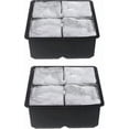 thumbnail image 2 of Large Ice Cube Trays Silicone (2.5-inches) - Giant Cocktail Silicone Ice Maker, Scotch Whiskey Ice Cube, Easy Release Reusable Ice Cubes,food Grade (b, 2 of 5