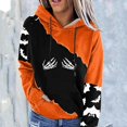 thumbnail image 2 of Blusa de manga larga suelta con estampado de Halloween a la moda para mujer, camisetas informales, sudaderas con capucha Pompotops FGAJ17069, 2 of 5