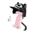 thumbnail image 3 of Soporte para teléfono de motocicleta con mini visera para casco, universal para smartphones de 4,7 a 7,2 pulgadas, soporte estable para bicicletas. Rosa Negro, 3 of 8