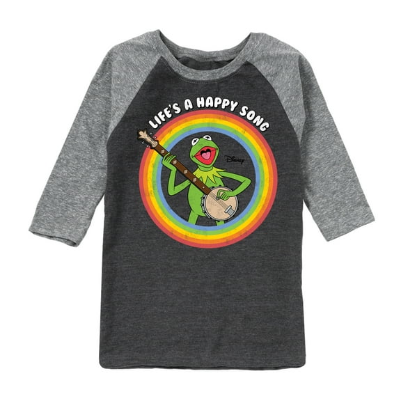 Muppets - Life a Happy Song - Toddler And Youth Raglan Graphic T-Shirt