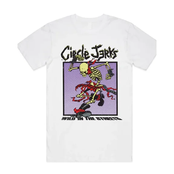 Circle Jerks band WILD IN THE STREETS T-shirt WHITE Unisex All Sizes