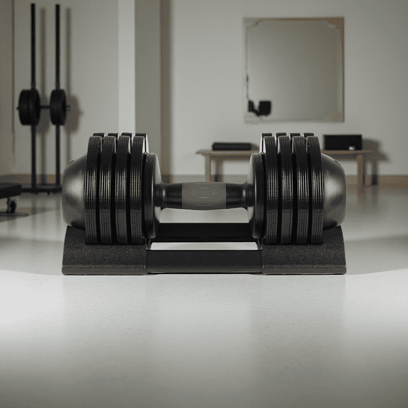 52lbs Adjustable Dumbbell Set with 5-in-1 Weight Settings, Rubber Coated Quick Change Dumbbells for Home Gym Strength Training