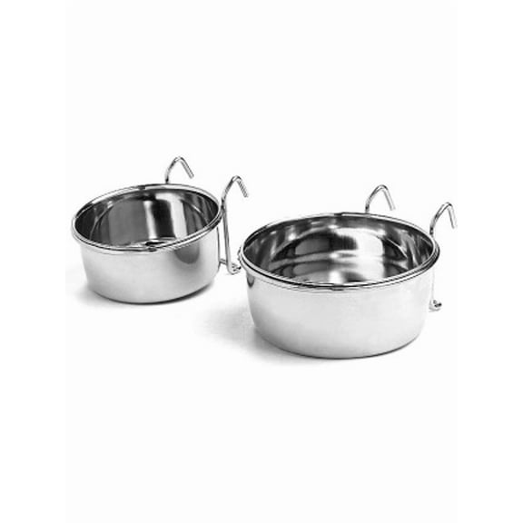 Ethical Pet Stainless Steel Coop Cup w/Wire Hanger Dog/Bird Bowl, 10 Oz
