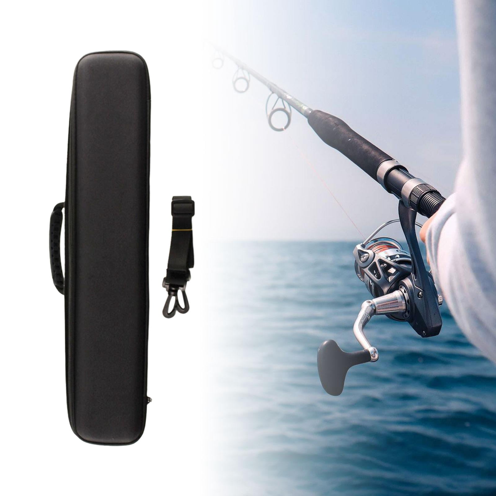 Wswqop Fishing Gear Bag Carrier with Strap Protective Case EVA Storage Case Fishing Rod