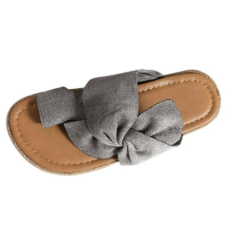 

PEASKJP Summer Sandals for Women Dressy Women s Meditation-Rock Crown Flat Sandal (Grey 7.5)