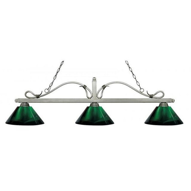 Z-Lite Melrose 3 Light Billiard Light in Antique Silver