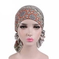thumbnail image 4 of tredstone Bonnet Chimio Imprimé Foulard Femme Coton Turban Musulman Extensible Perte de Cheveux Baotou, 4 of 9