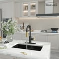 thumbnail image 2 of 3-Spray Patterns 1.8 GPM Single Handle Pull Down Sprayer Kitchen Faucet with Deckplate in Matte Black & Brushed Gold, 2 of 10