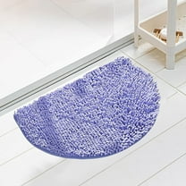 UttpKLBx Water Absorbent Shower Mat Microfiber Shaggy Bath Set Absorbent Bath Mats for Bathroom Machine Washable Shower Mat, Bathroom Accessories Decor (Blue)