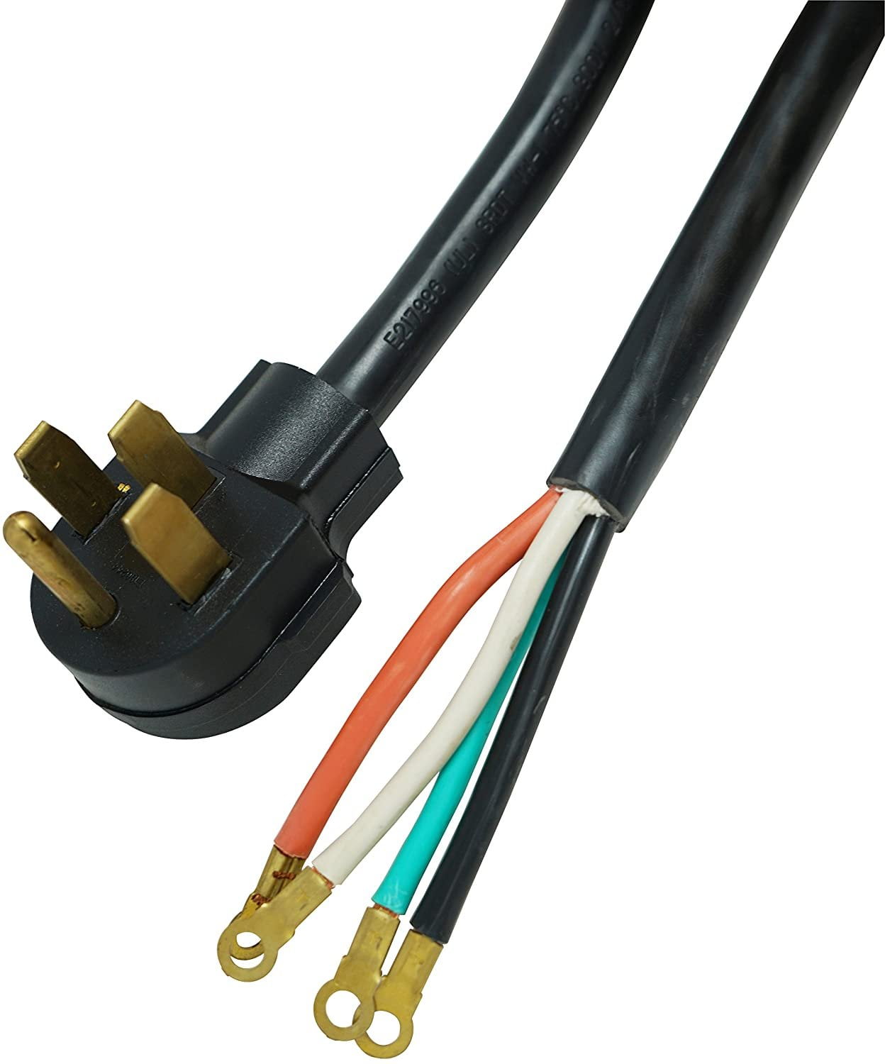 Woods 0762 6/2 8/2 SRDT 50-Amp Range and Dryer Appliance Cord, Black, 6-Feet