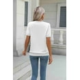 thumbnail image 4 of Zeagoo Womens Summer Short Sleeve Tops Crew Neck Lightweight Pullover Sweaters Loose Dressy Casual Blouse, 4 of 9