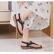 thumbnail image 5 of Sandalias para mujer con suela de goma PU suave con cuentas elásticas, 5 of 7