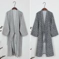thumbnail image 7 of Men's Japanese Classic Bathrobe Kimono Yukata Traditional Gown Nightwear Robe, 7 of 7