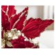 thumbnail image 5 of 26CM Christmas Flower Red Gold Glitter Fleece Simulation Fake Flower Xmas Tree Pendants Merry Christmas Flower Hanging Ornaments, 5 of 5