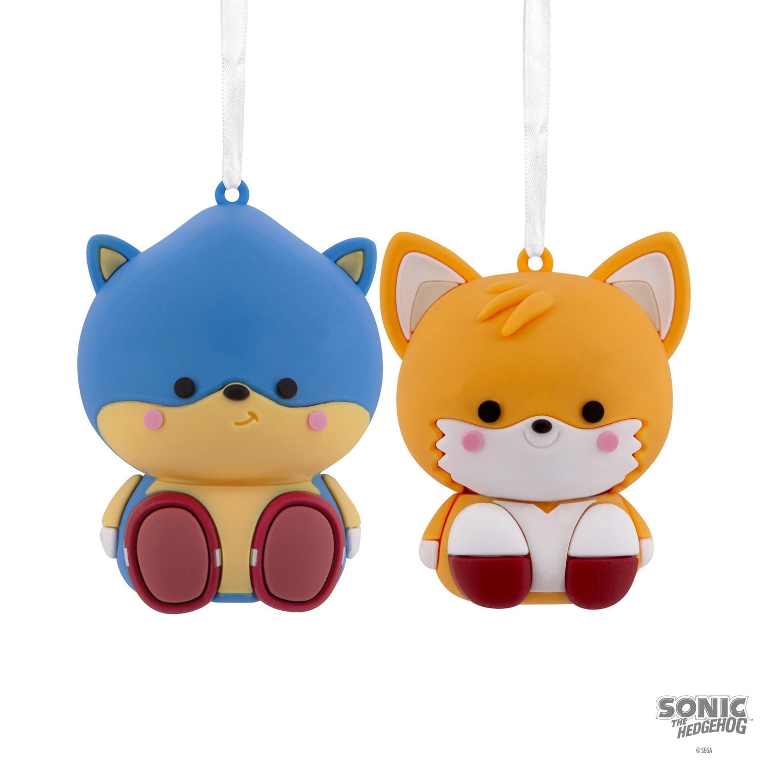 Hallmark Christmas Ornaments (Better Together Sonic the Hedgehog and Tails Magnetic), Set of 2