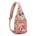 thumbnail image 3 of Vera Bradley Women's Ripstop Mini Sling Backpack Paradise Bright Coral, 3 of 3