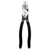 Linesman Pliers, 9 1/2", Serrated Jaw, Crimping Die, Side Cutters.