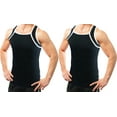 thumbnail image 3 of Different Touch 2 Pack Contrast Color G-Unit Tank Tops Muscle Rib Men Adult, 3 of 4