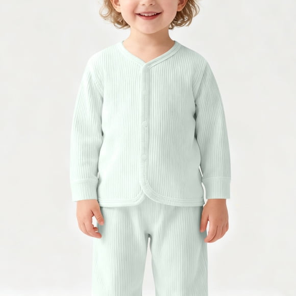 Prendas de abrigo y chaquetas informales sin capucha de manga larga para niños, abrigo para bebés, blusa de moda de otoño y primavera con jersey, camisa de manga larga con cuello redondo de color liso