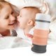 thumbnail image 5 of Dispensador de fórmula para bebés de viaje, contenedor de fórmula portátil, contenedores de bocadillos apilables sin BPA para bebés y niños - rosa TUNC Sencillez, 5 of 5