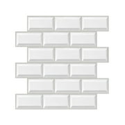 Peel and Stick Backsplash 12"x12" Self Adhesive White Subway Kitchen Backsplash Waterproof Peel and Stick Wall Tile for Bathroom Kitchen Camper Shower Furniture