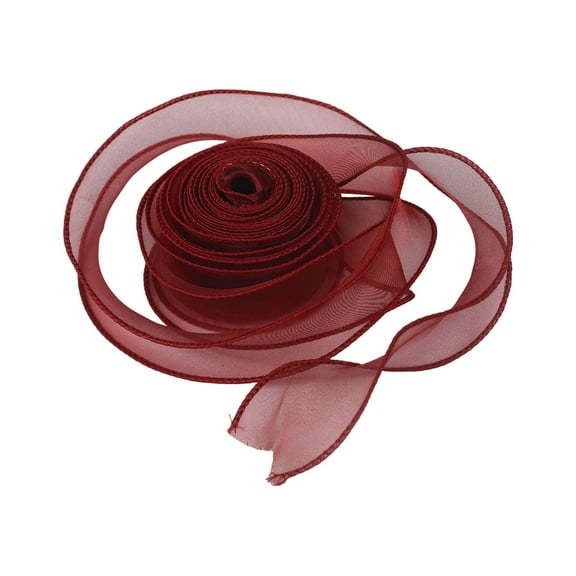 Sunxin Gift Wrapping Paper Fish Tail Ribbon Holiday Bow Ribbon Packaging Material for Wrapping Bouquets Wedding Christmas Home Decor, A Roll of Wine Red Gift Box Decorated with Ribbons