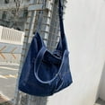 thumbnail image 4 of Bolso cruzados casuales de mensajero de moda de mezclilla de mano de gran capacidad, 4 of 7