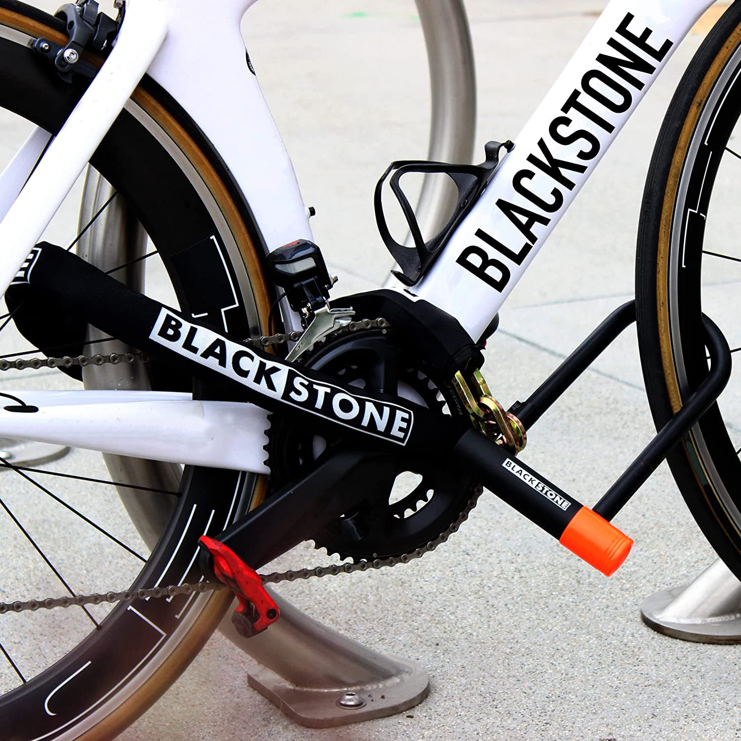 Blackstone Bike Lock with 130 dB Alarm 14 mm Heavy Duty shackle & 46 Inch Heavy Duty Hexagonal Anti-Theft Lock Chain