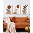thumbnail image 5 of SHENIFY 12x16in3pcs Boho Wall Art Red Sun Mid Century Modern Decor Minimalist Bohemian Bedroom Decor Abstract Geometry Canvas Prints Ready To Hang for Bathroom, 5 of 5