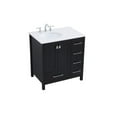 thumbnail image 4 of Elegant Decor Irene 32" Solid Wood and Stone Single Bathroom Vanity in Black, 4 of 8