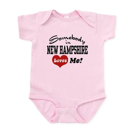 

CafePress - Somebody In New Hampshire Loves Me Infant Bodysuit - Baby Light Bodysuit Size Newborn - 24 Months
