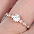 thumbnail image 4 of Moissanite Diamond Engagement ring Classic Vintage Style 1.25 Carat Art Deco ring on 10k Rose Gold, 4 of 5