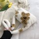 thumbnail image 2 of Bolso Moda mujer flor impresión axila damas otoño invierno felpa bolsos, 2 of 4
