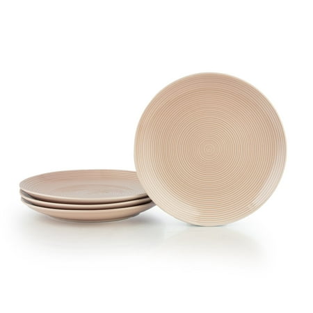 

Everything Kitchens Modern Colorful Neutrals - Rippled 10.5 Dinner Plates (Set of 4) - Glazed | Blush Pink