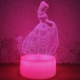 thumbnail image 1 of Lámpara Night Light i-Chony Princess 3D Illusion para niñas, 1 of 7